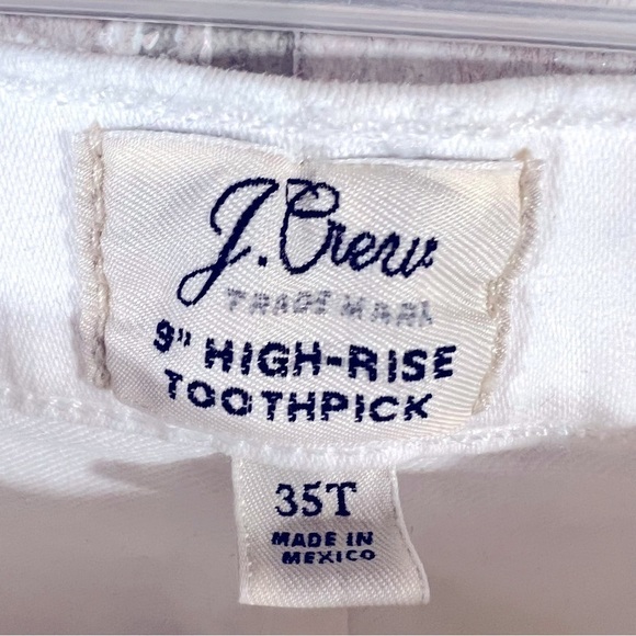 J. Crew NWT High Rise Toothpick Skinny Jeans in White Size 35T - Picture 9 of 11